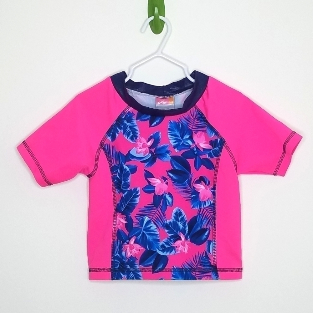 Lily & Dan Flower Rashguard Swim Shirt 4T